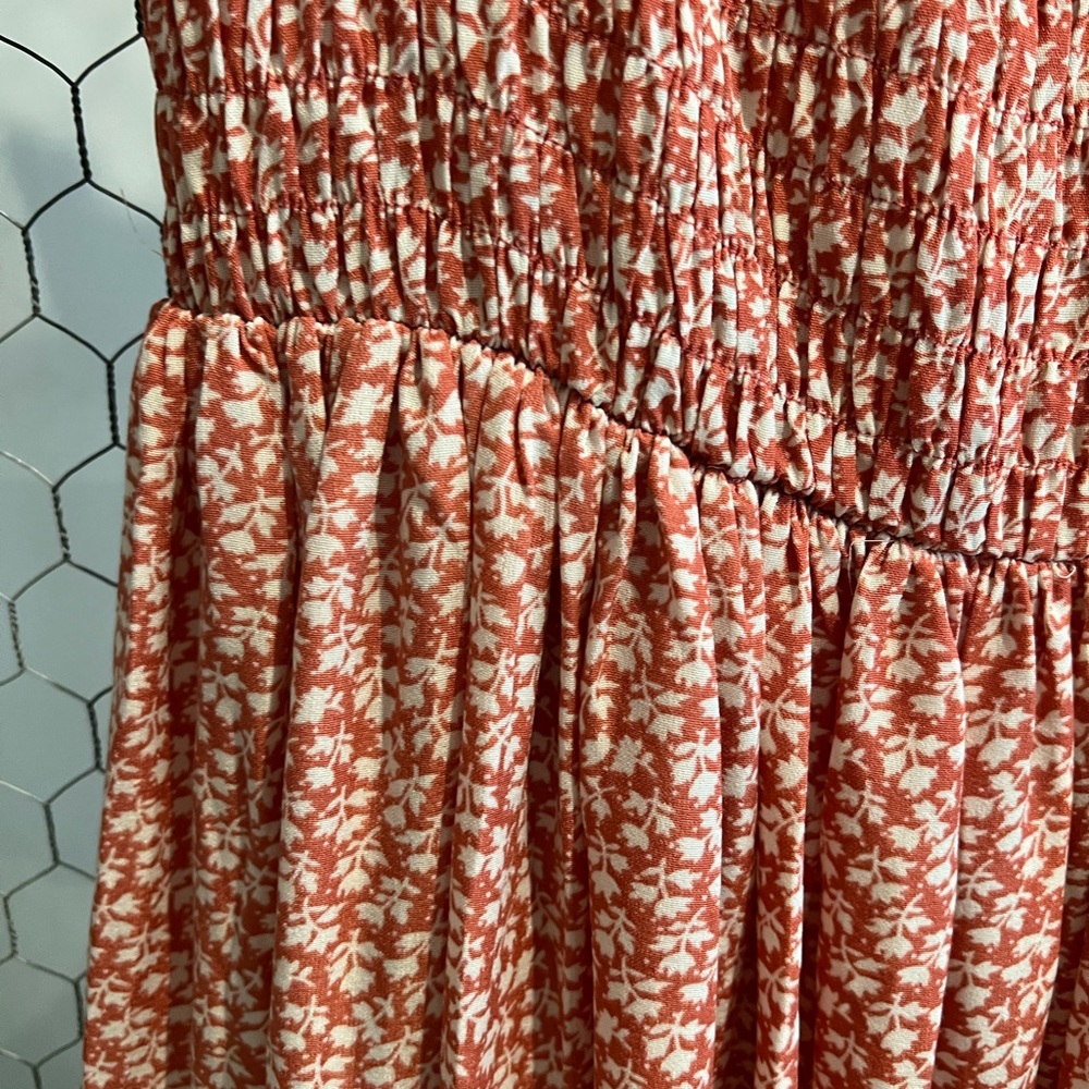 Pinky red flower floral dress - Picture 5 of 5